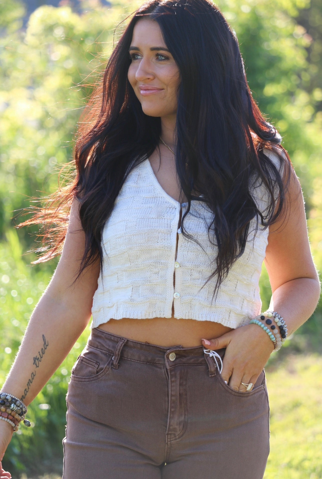 Cream Sweater Vest
