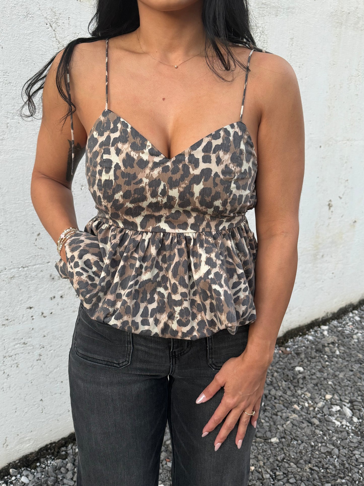 Leopard Bubble Top