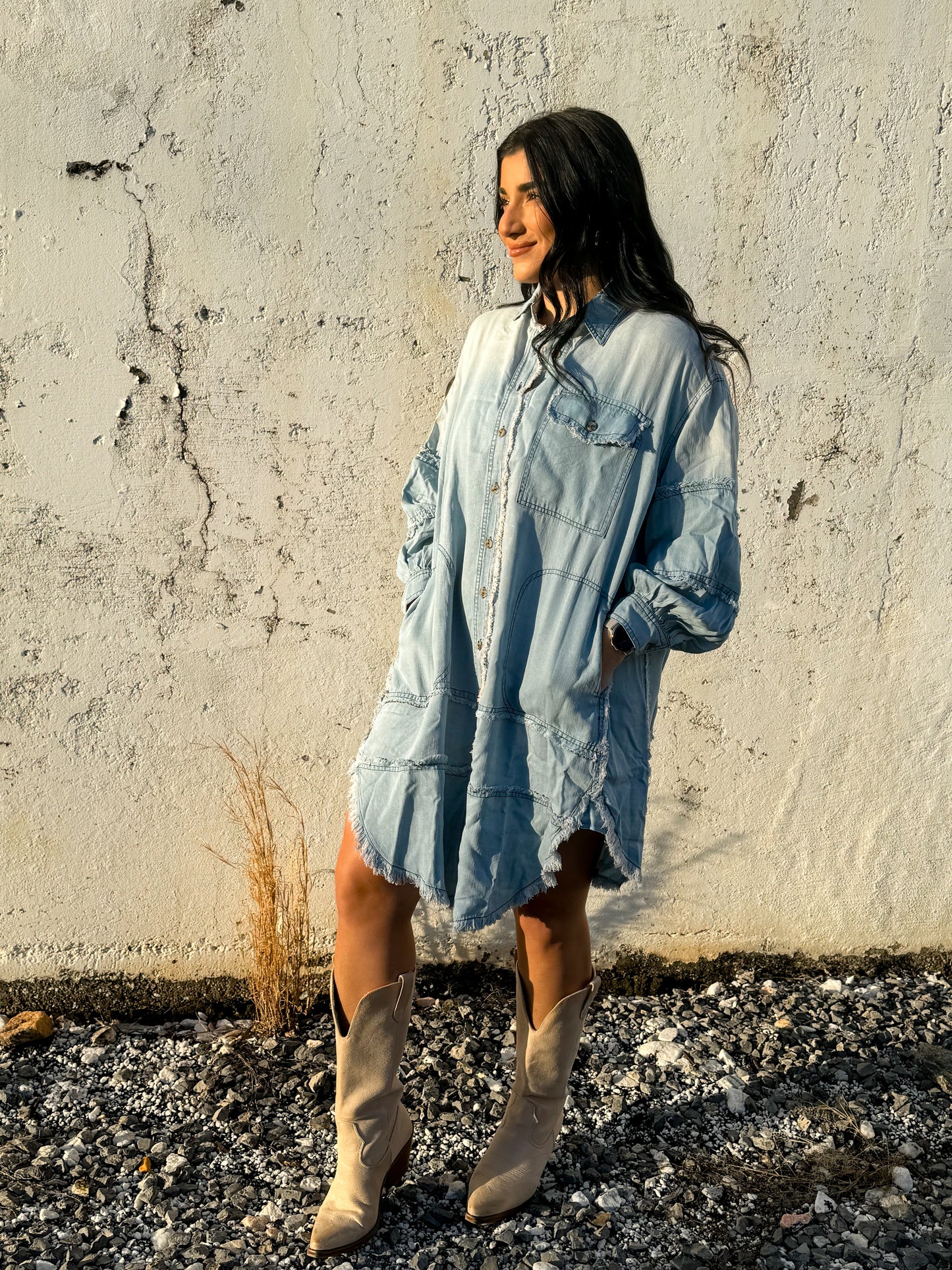 Oversized Denim Dress