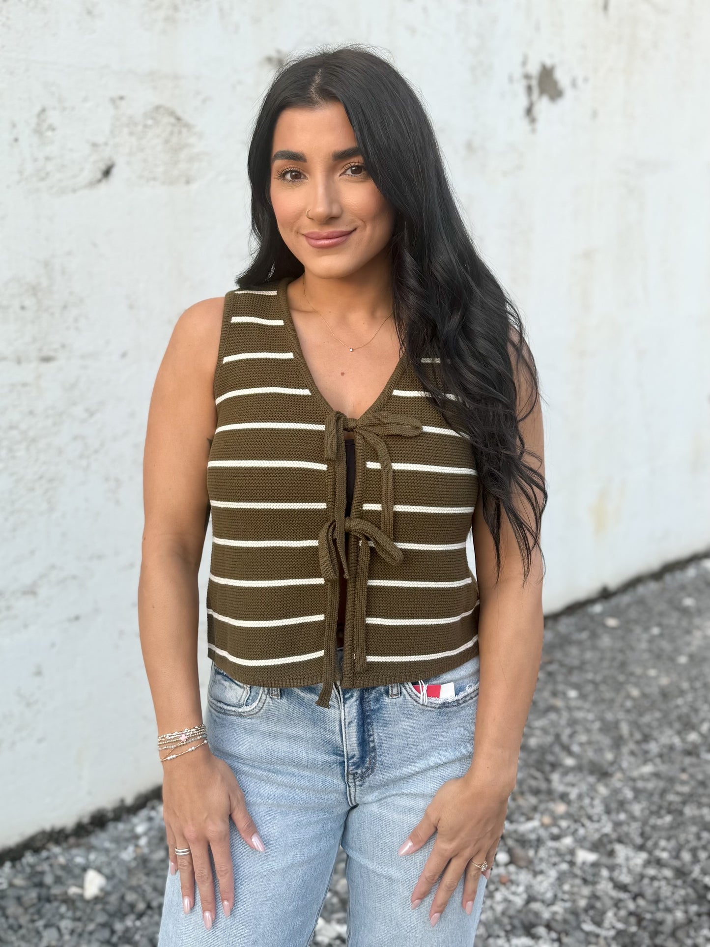 Olive Knitted Vest