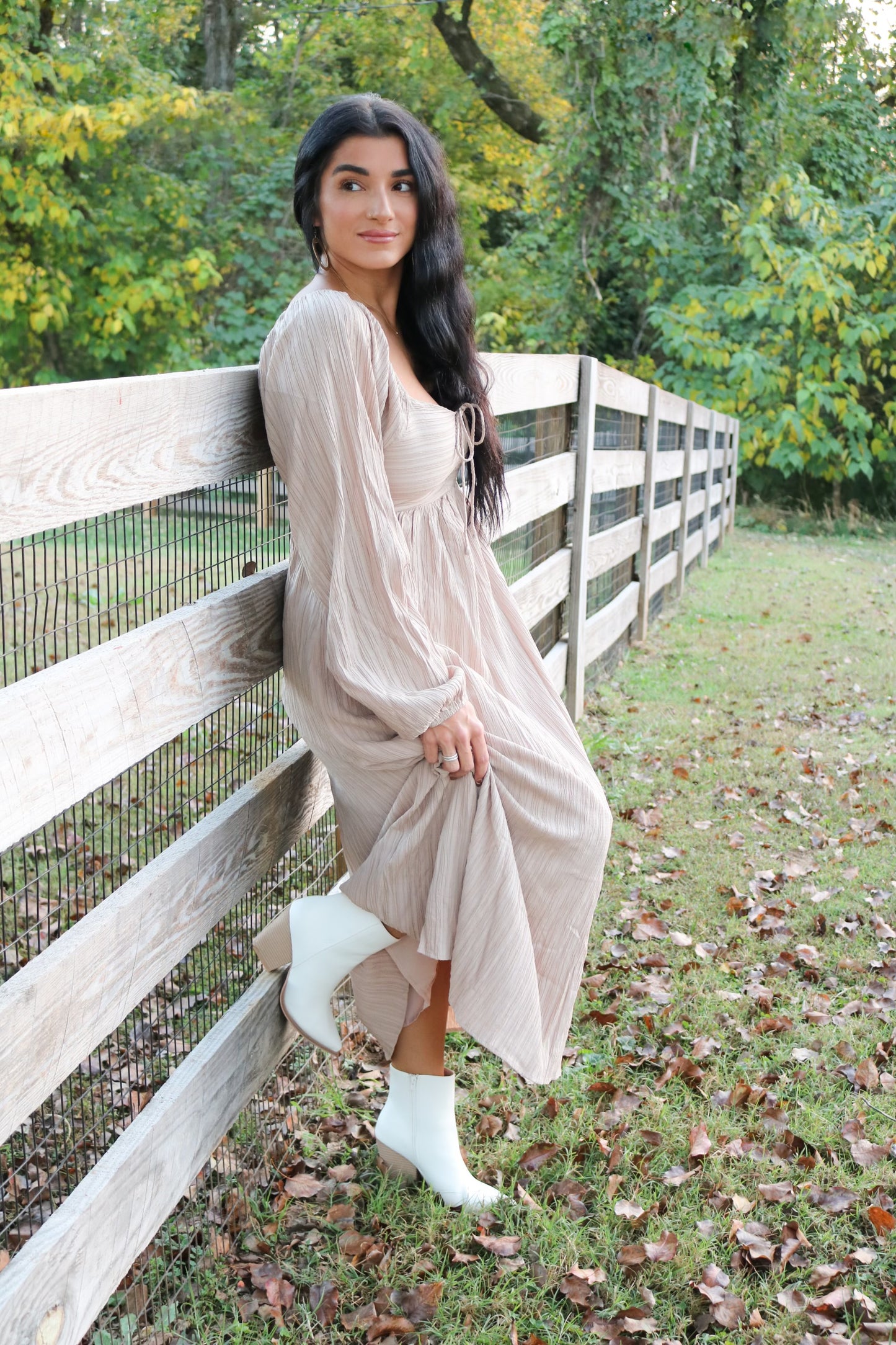 Textured Midi Dress