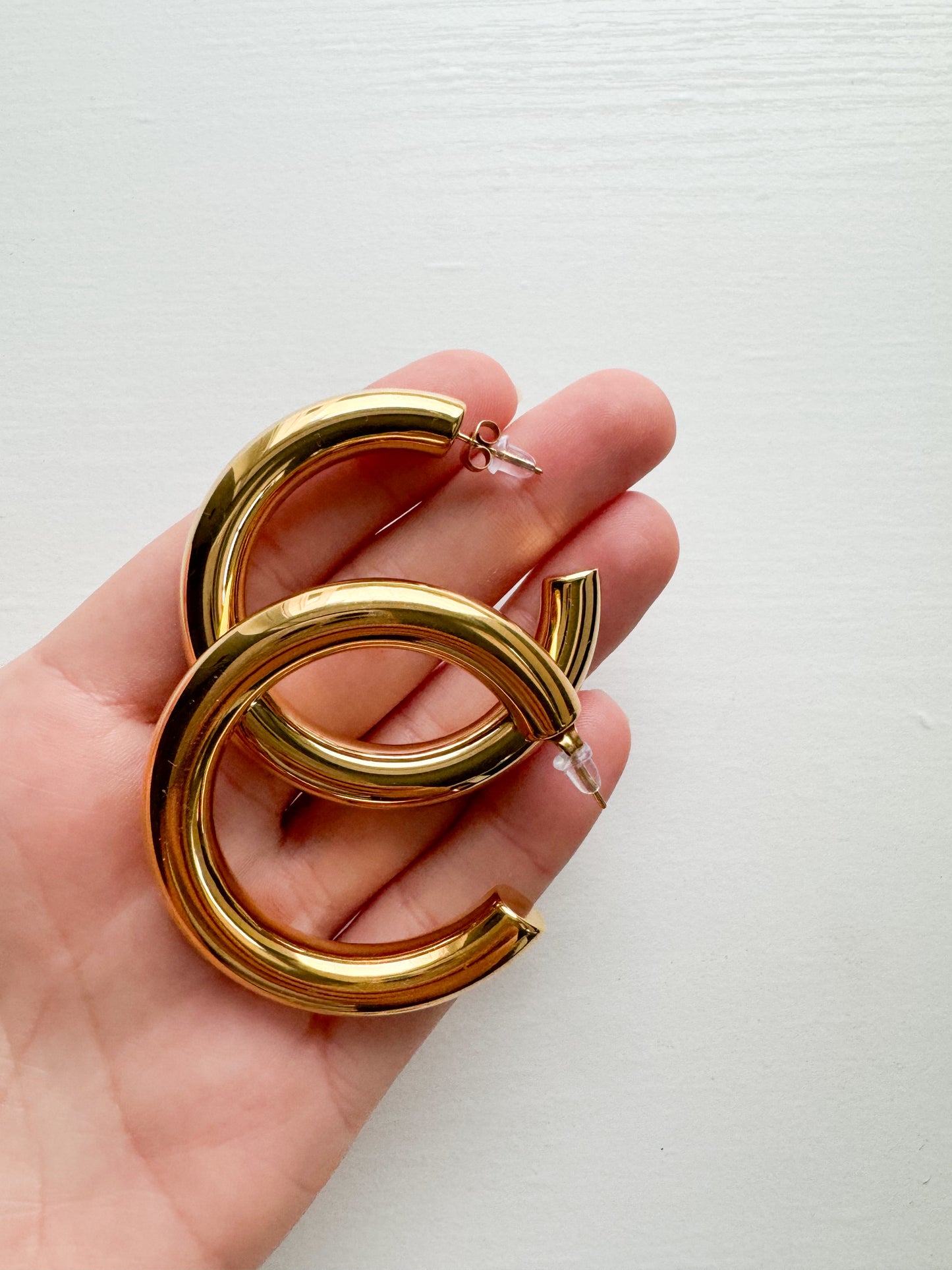 Large Gold Hoops