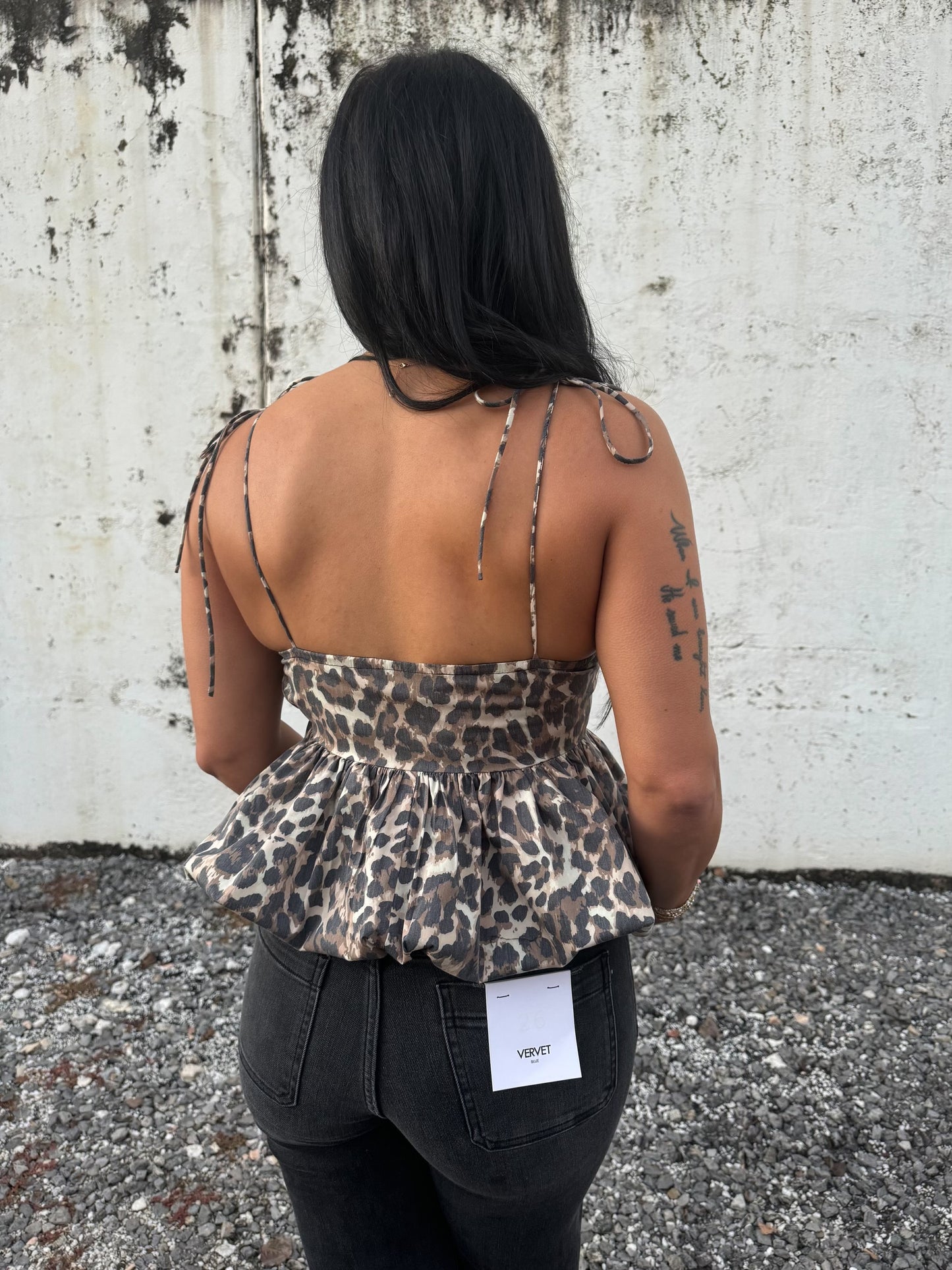 Leopard Bubble Top