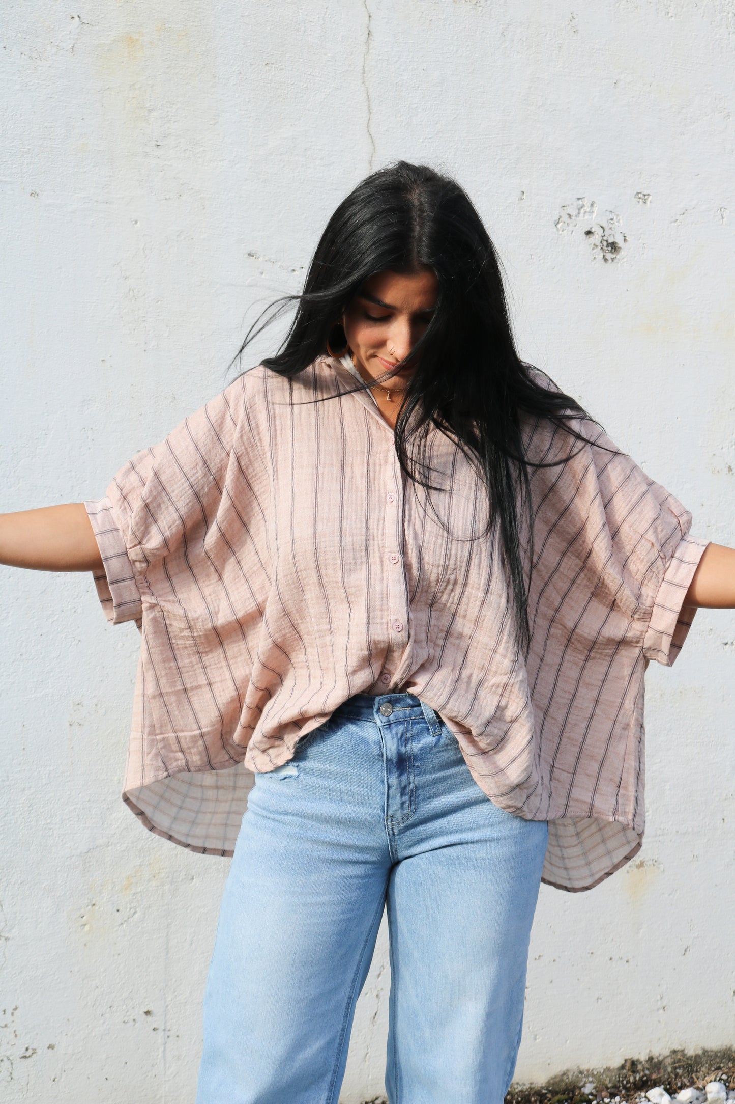 Polly Striped Button Down