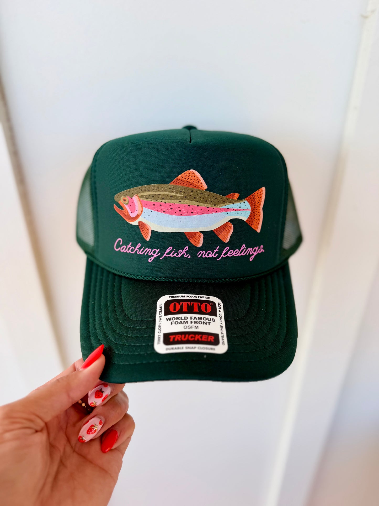 Catching Fish, Not Feelings Trucker Hat