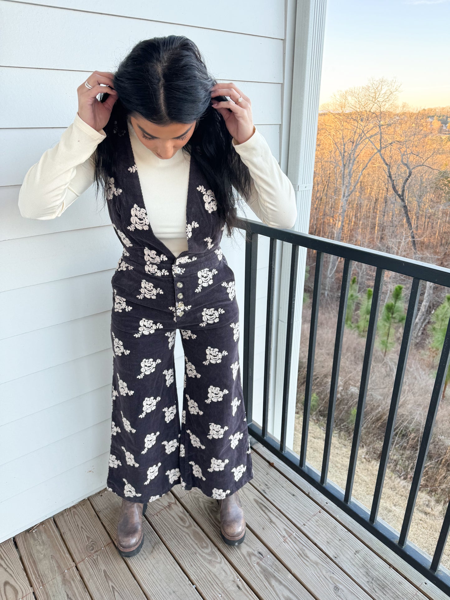 Midnight Embroidered Jumpsuit