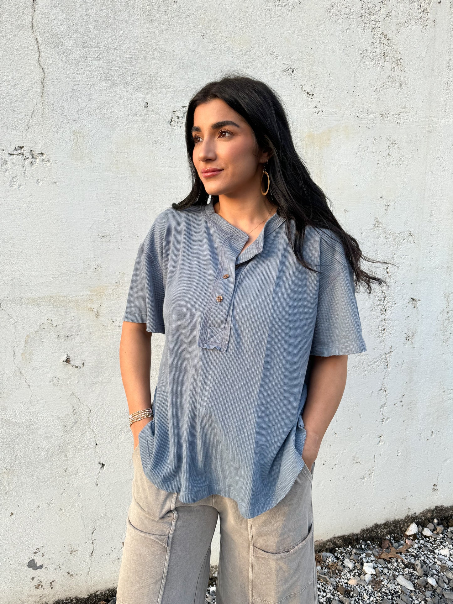 Josie Henley Top Blue Slate