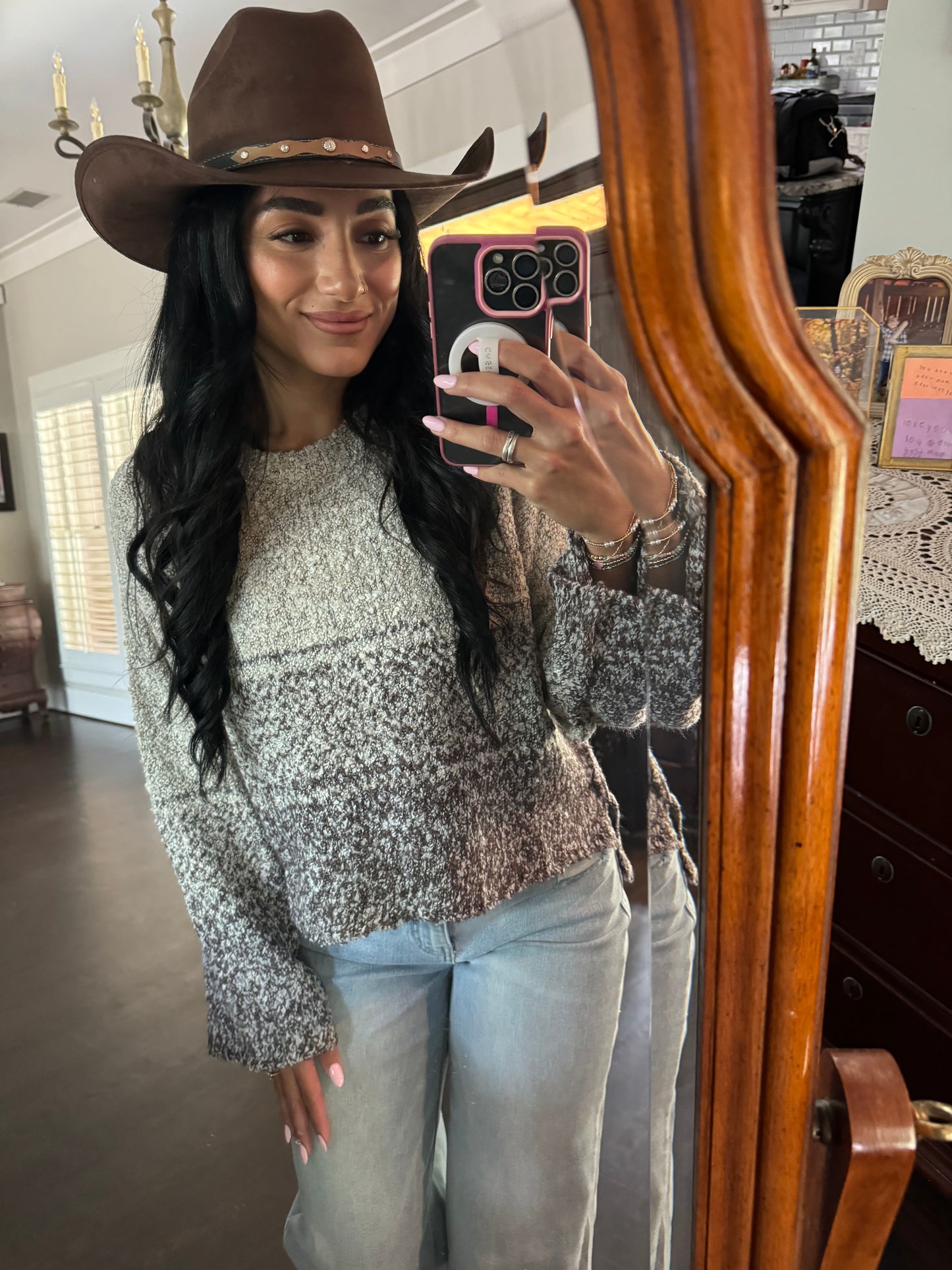 Chocolate Unisex Vegan Suede Western Cowboy Hat