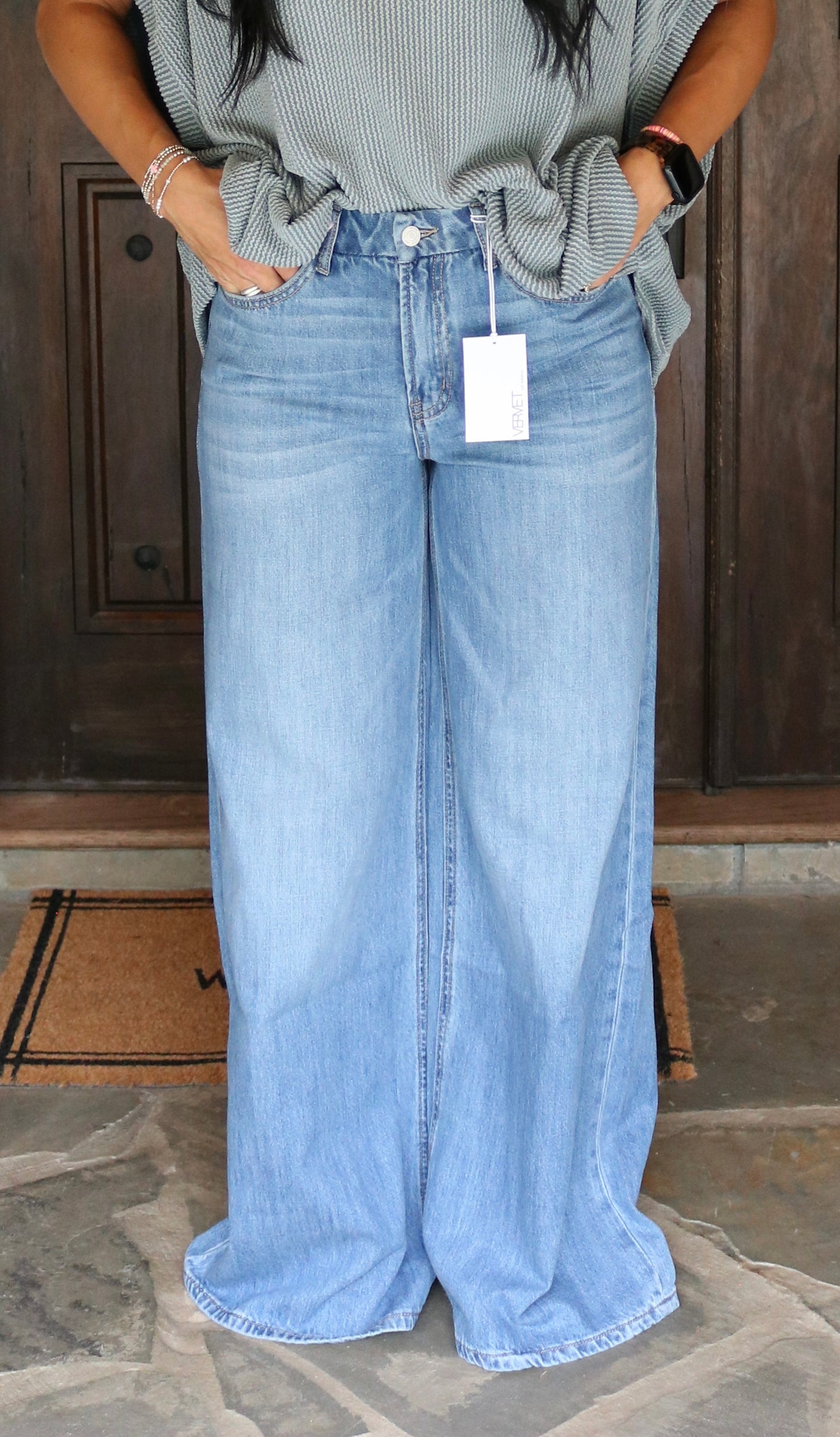 High Rise Wide Leg Jean