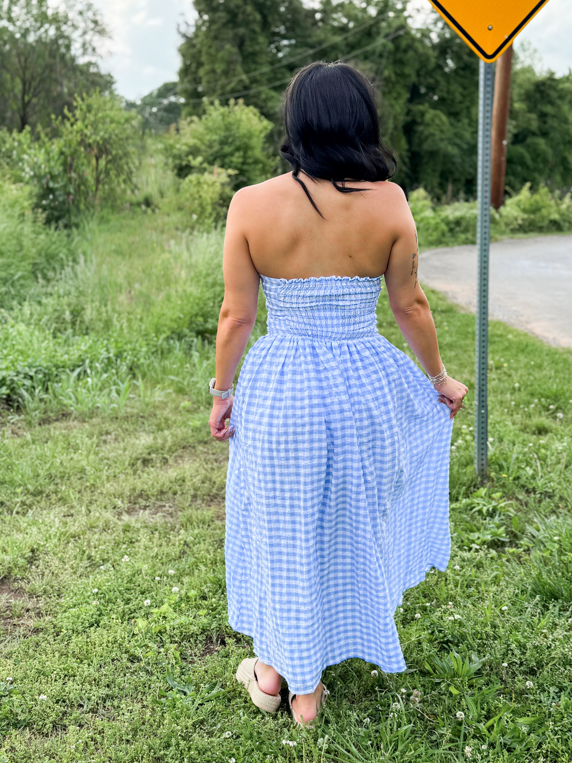 Blue Gingham Dress – Salt + Pepper
