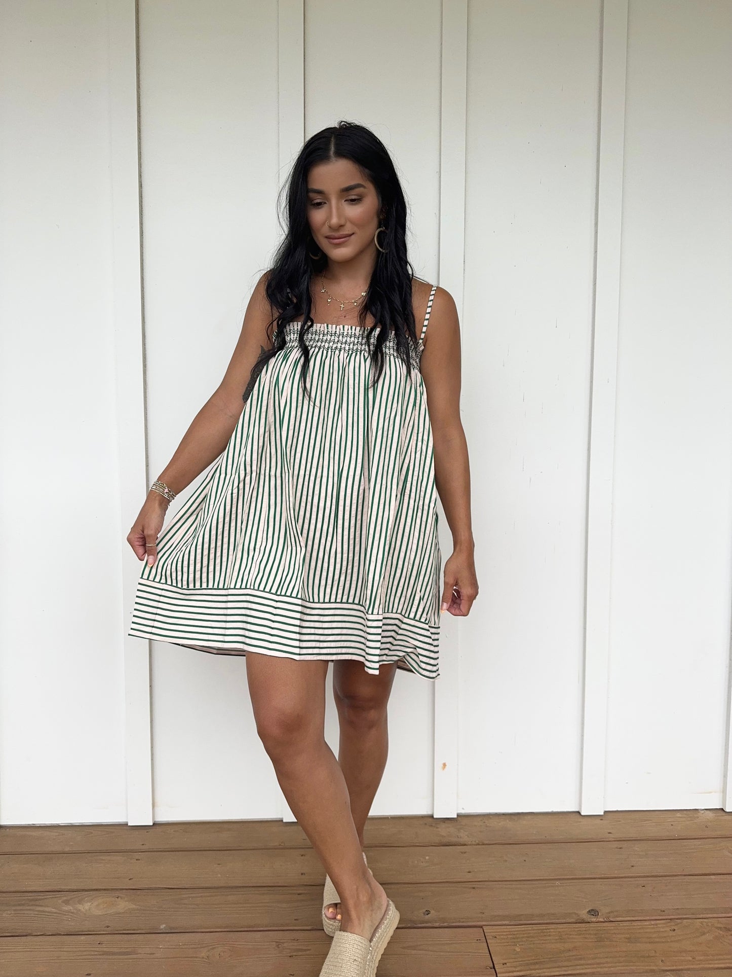 Striped Babydoll Dress