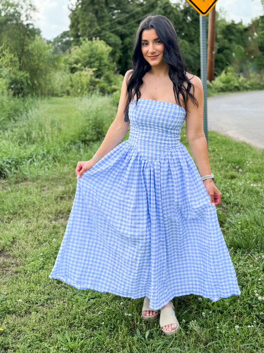 Blue Gingham Dress