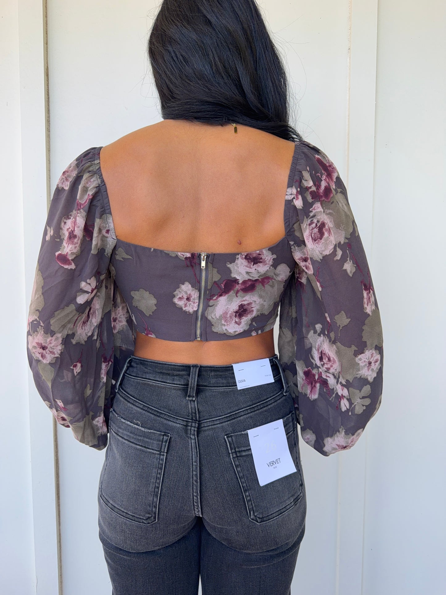 Midnight Bloom Corset Top
