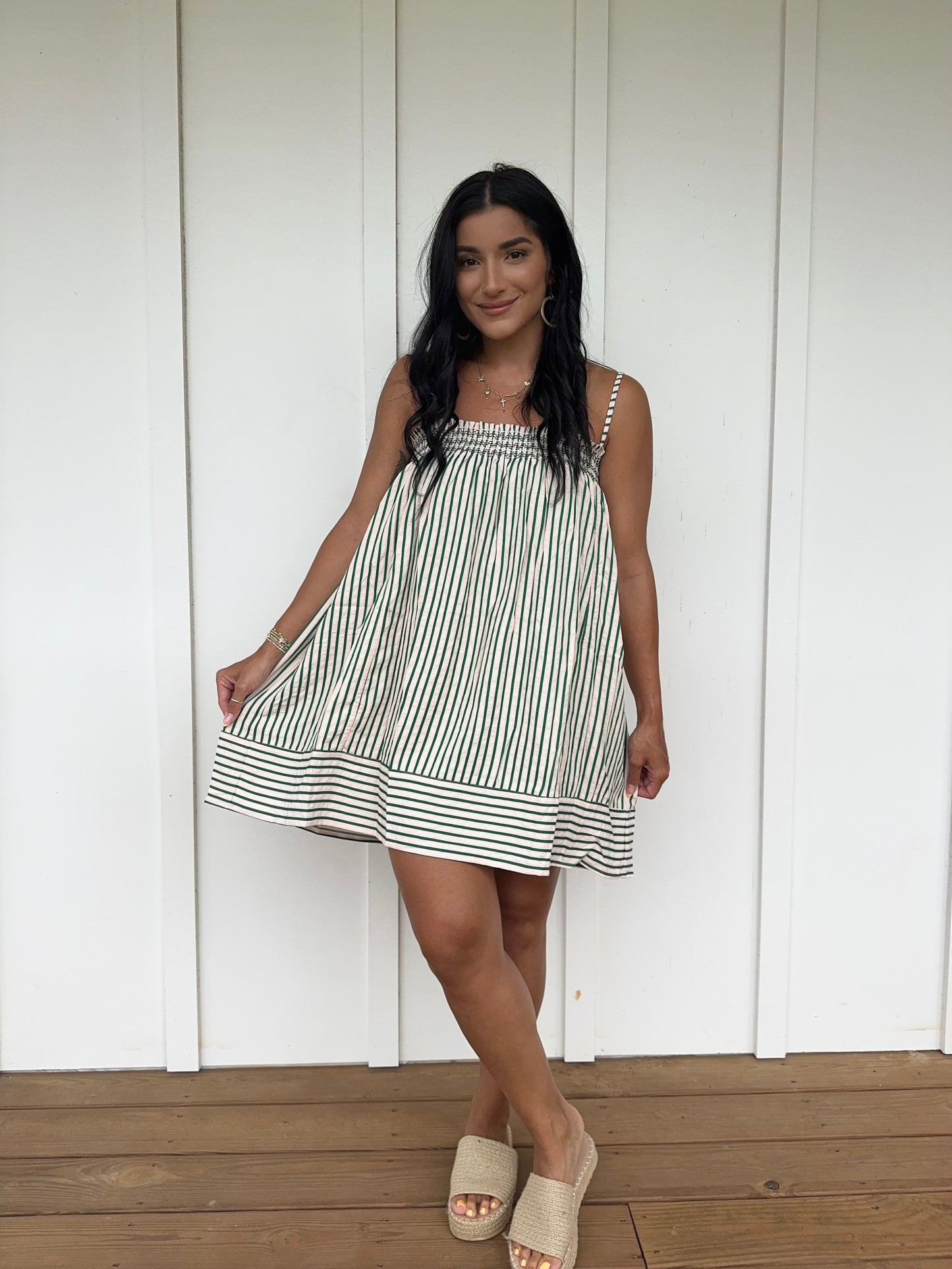 Striped Babydoll Dress