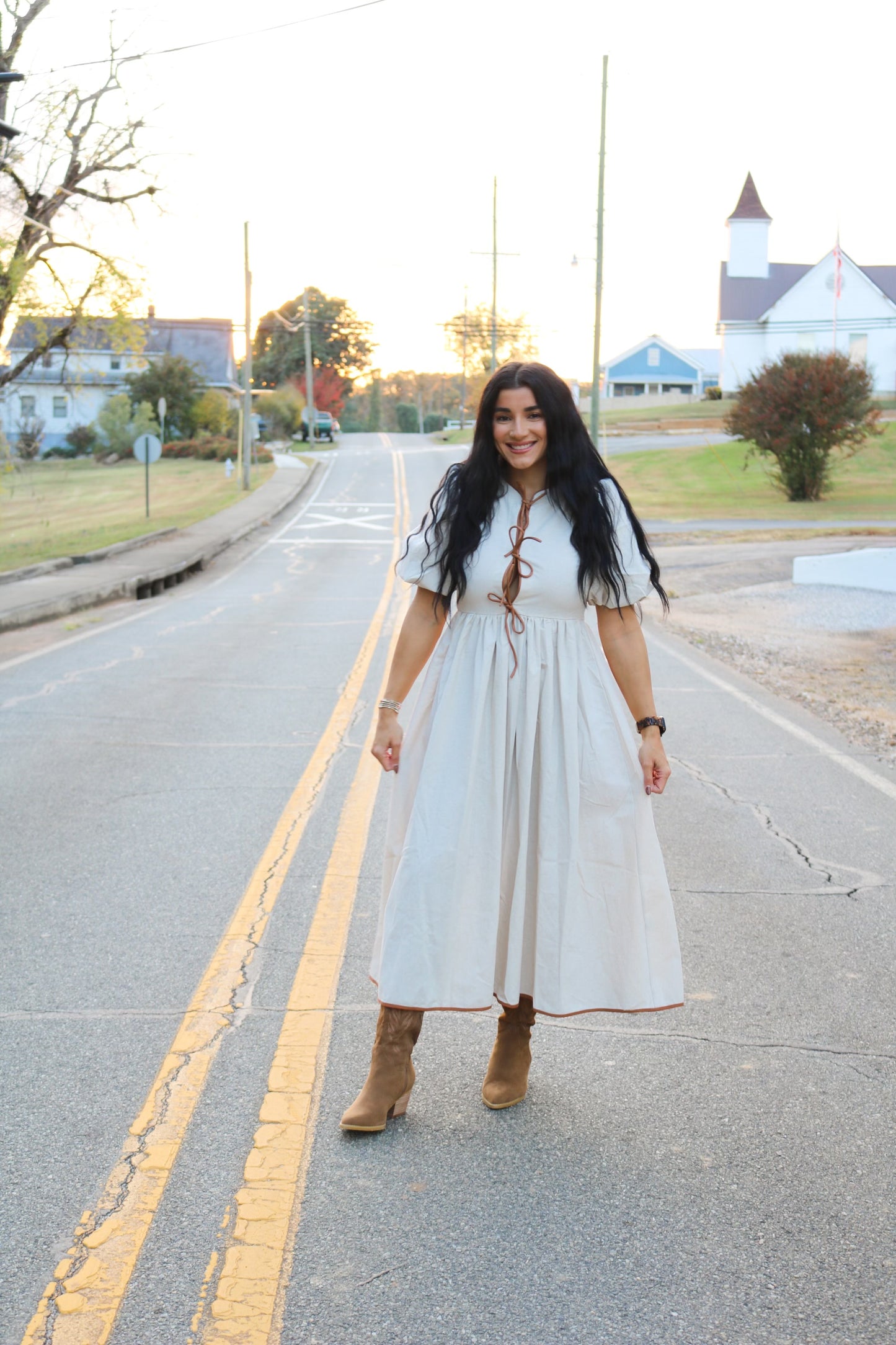 Bow Tie Midi Dress