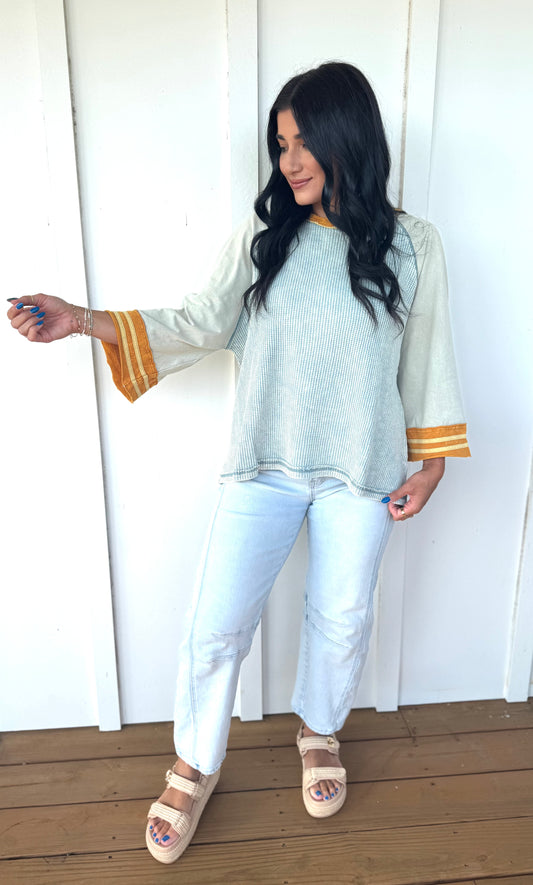 Waffle Knit Top