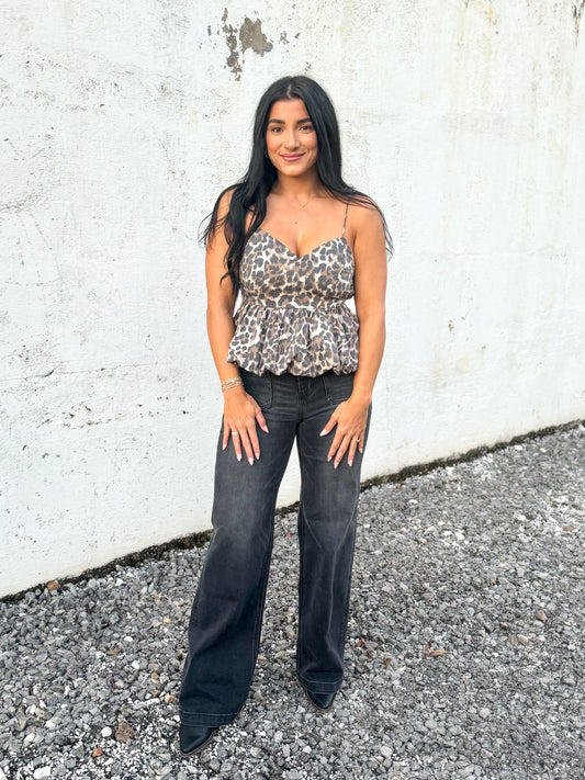 Leopard Bubble Top