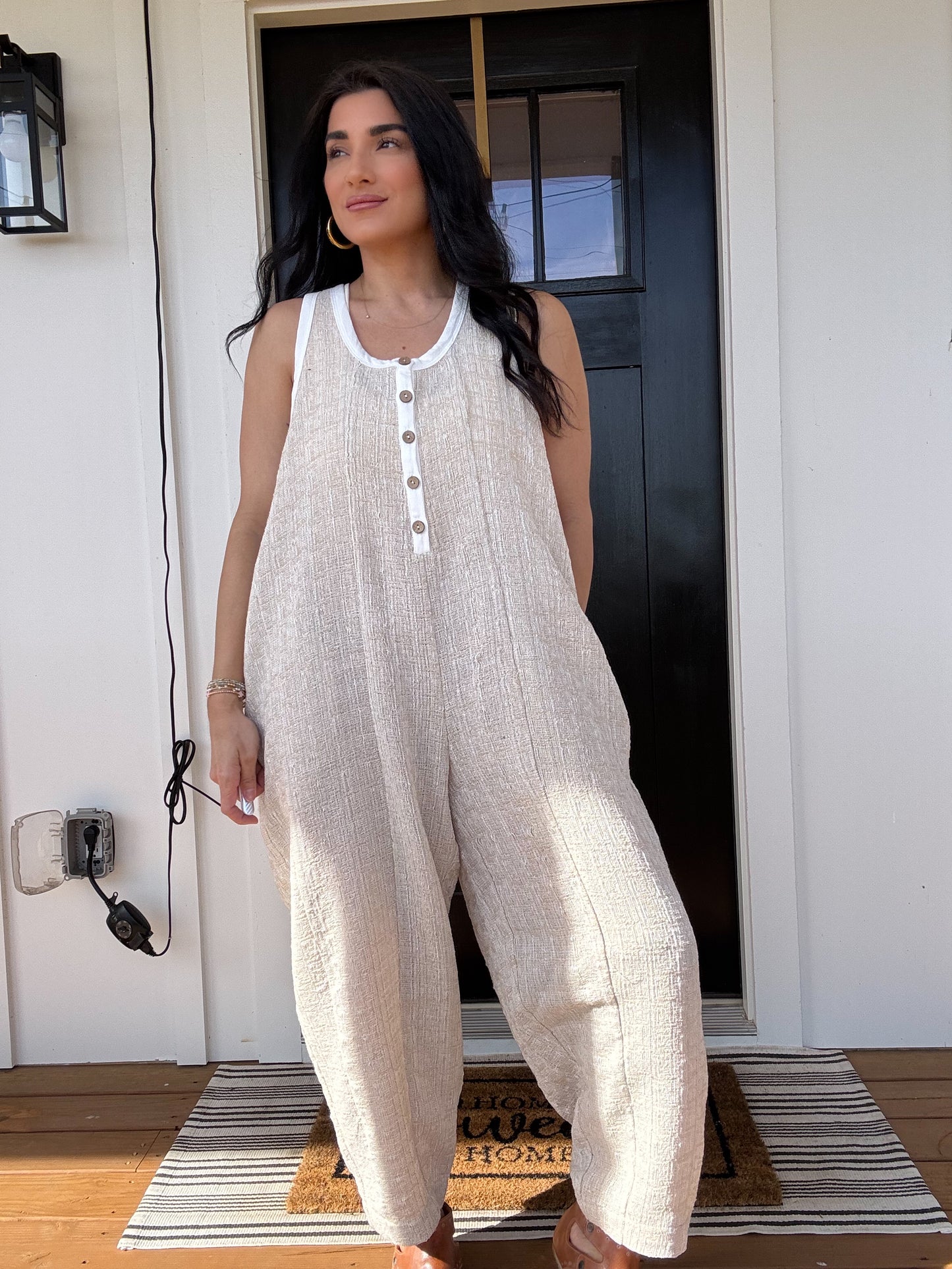 Breezy Textured Jumpsuit