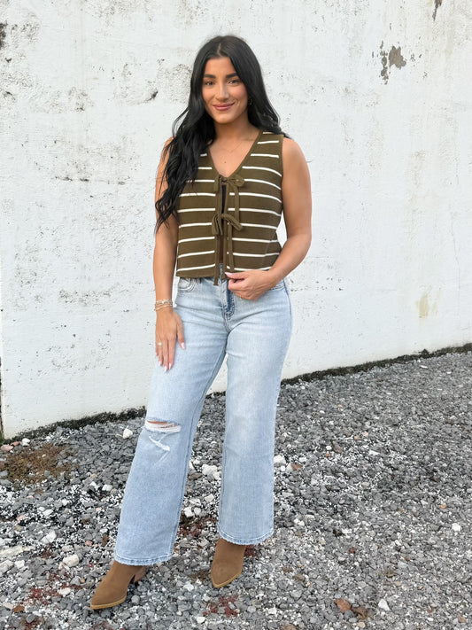 Olive Knitted Vest