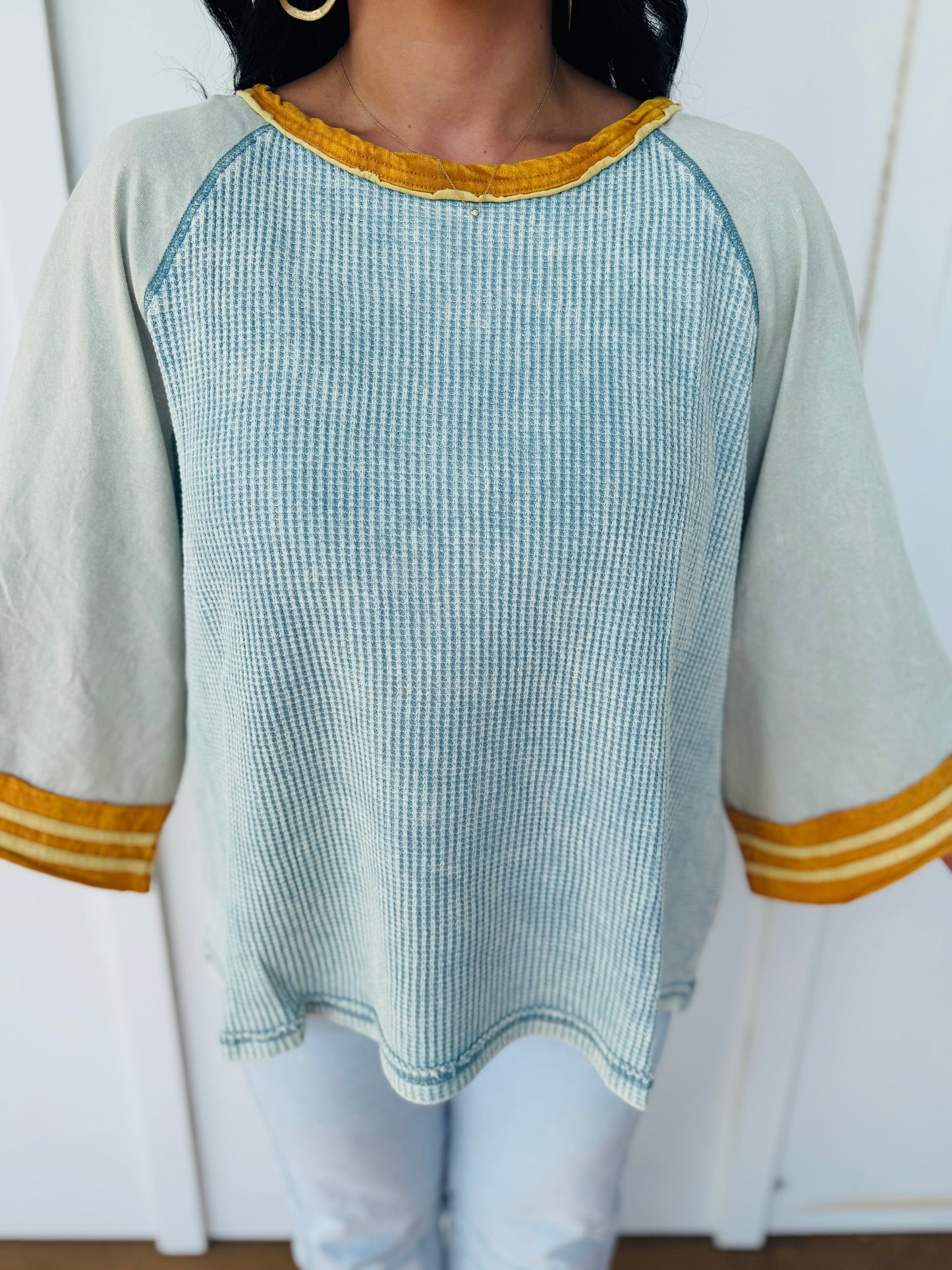 Waffle Knit Top