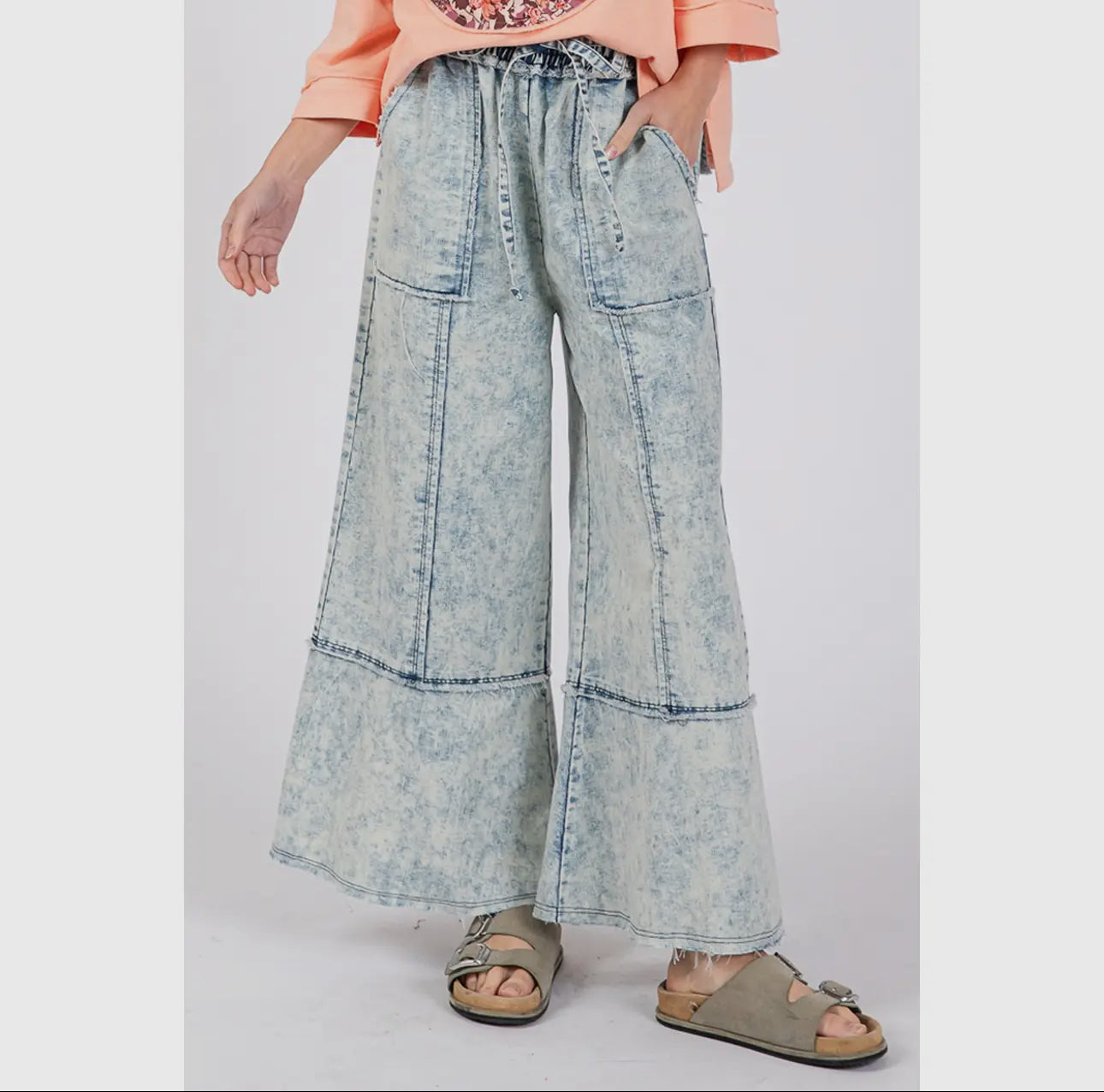 Mineral Wash Denim Pants