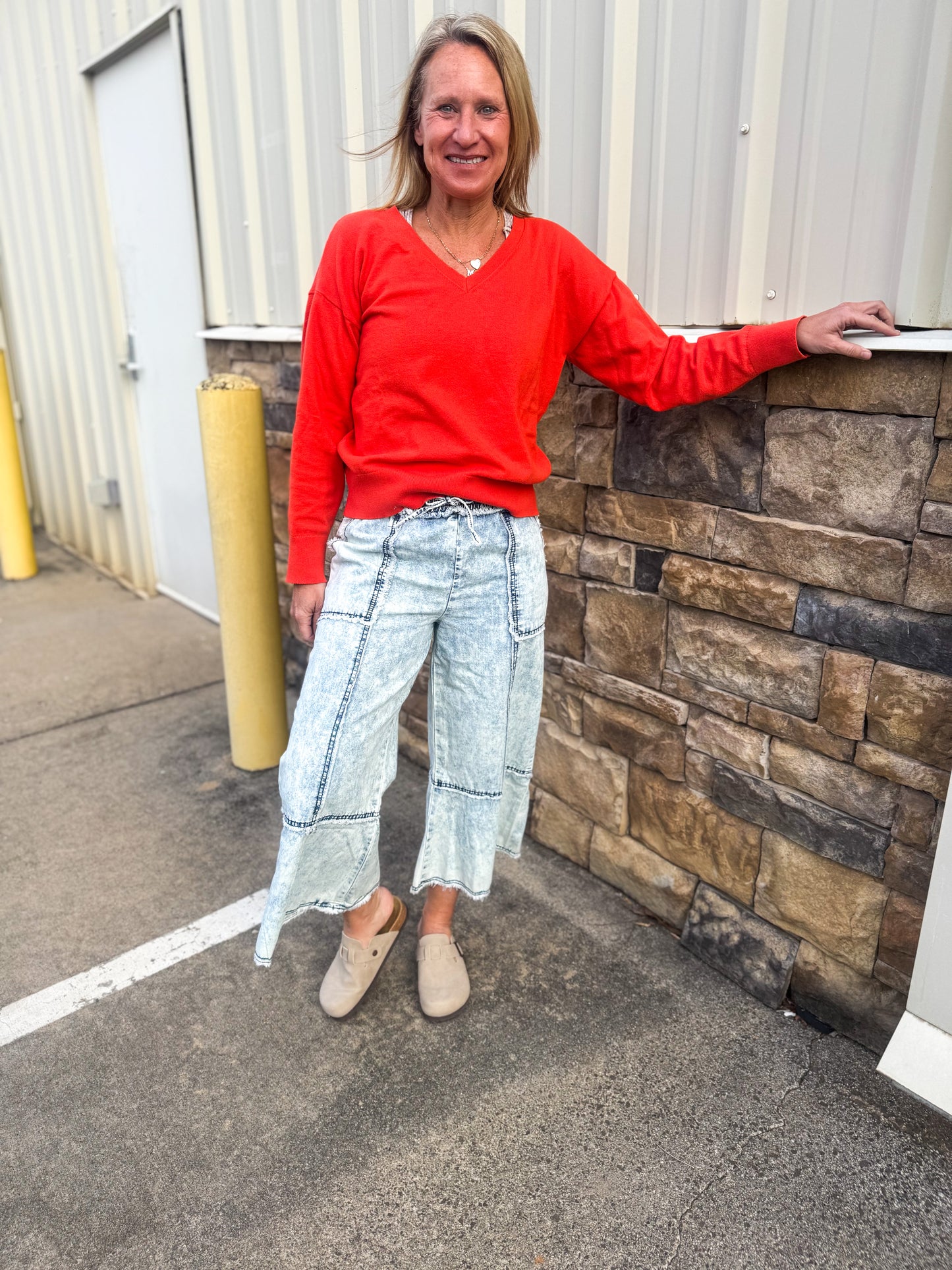 Mineral Wash Denim Pants