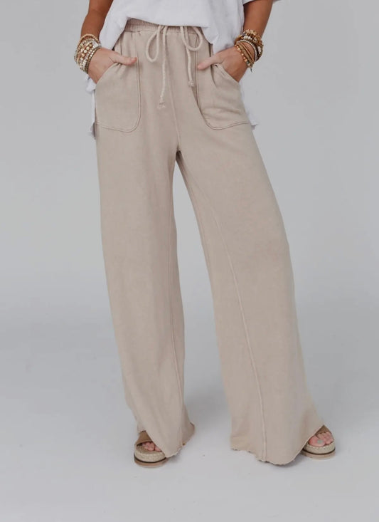 Tan Wide Leg Pant