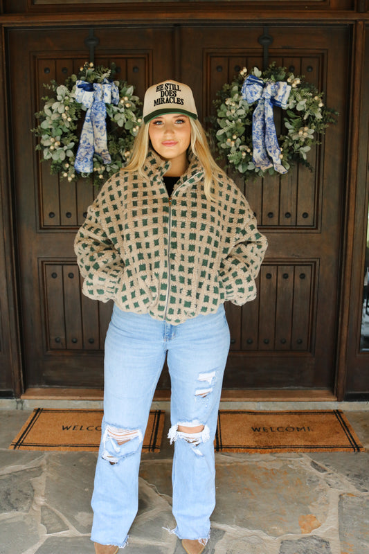 Forest Fuzzy Sherpa Jacket