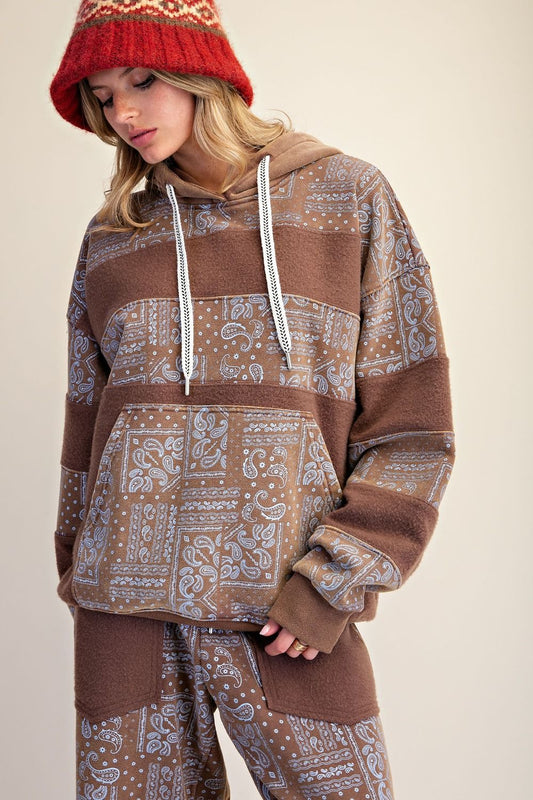 Mocha Bandana Hoodie