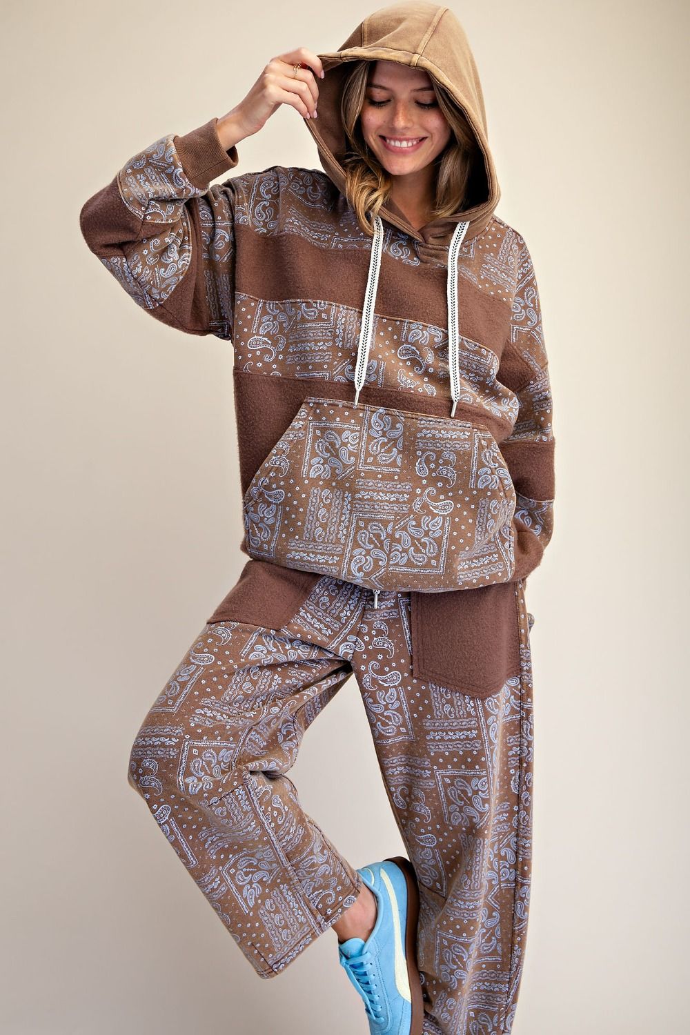 Mocha Bandana Hoodie