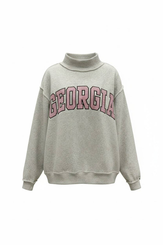 Georgia Embroidered Mock Neck