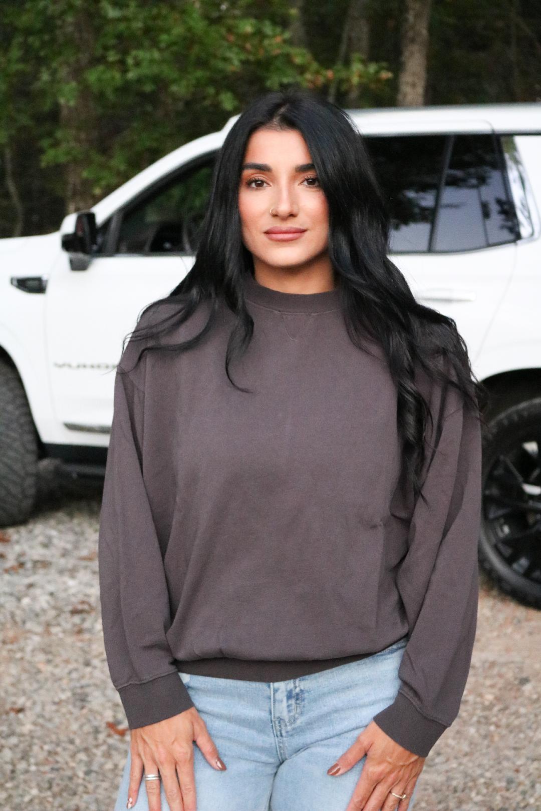 Charcoal Lightweight Sweatshirt