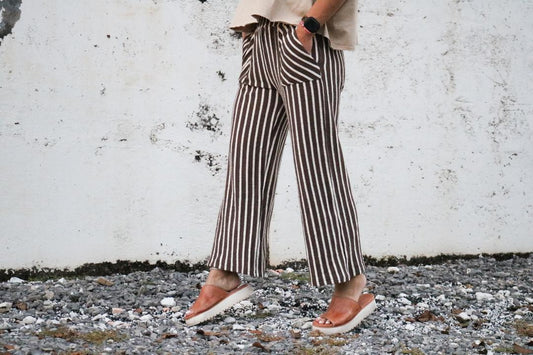 Textured Stripe Knit Pant