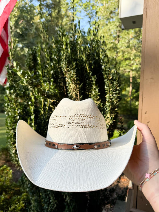 Unisex Cattleman Straw Cowboy Hat