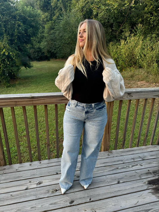 Cream Cable Knitted Cardigan