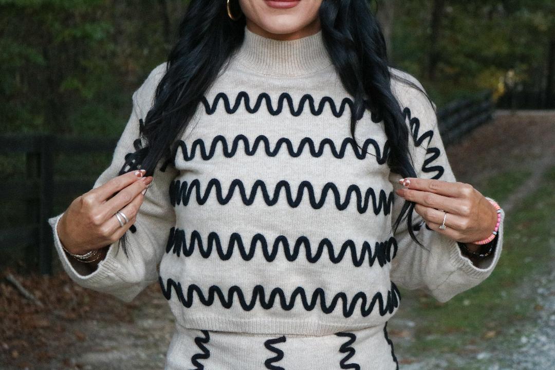 Wavy Striped Sweater