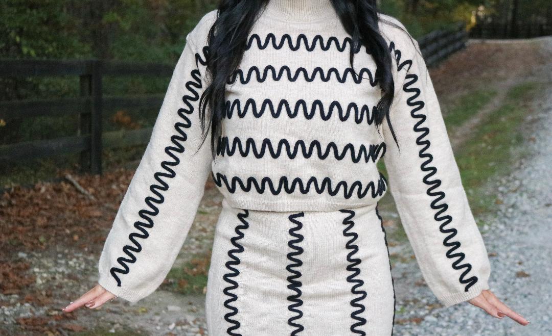 Wavy Striped Sweater